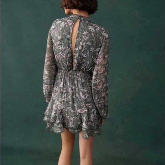 Hemant & Nandita Paisley Print Lisa Short Dress Small NWOT - Picture 7 of 16